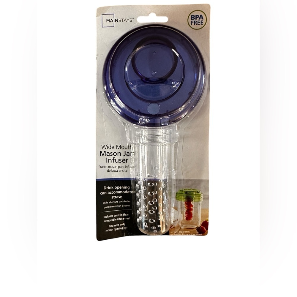 NWT Blue Mason Jar Infuser/FREE WITH BUNDLE - Picture 1 of 2